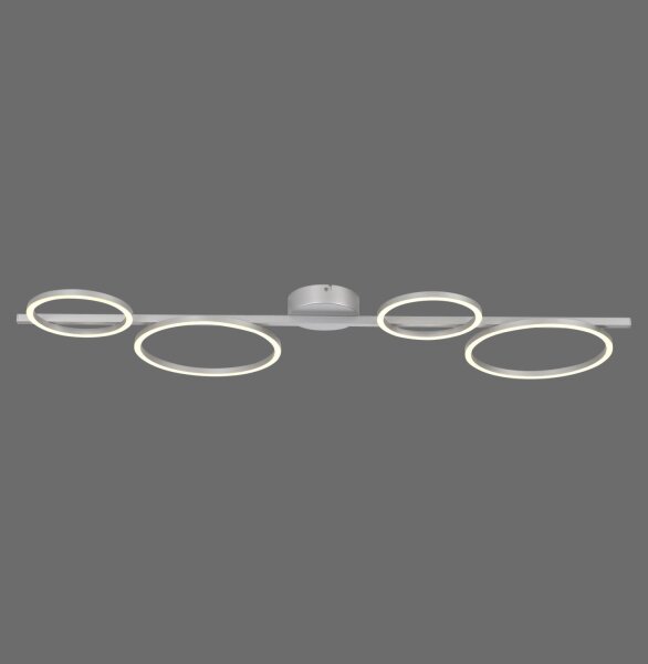 Weiße LED Deckenlampe Metall 120 cm länglich 3000 K
