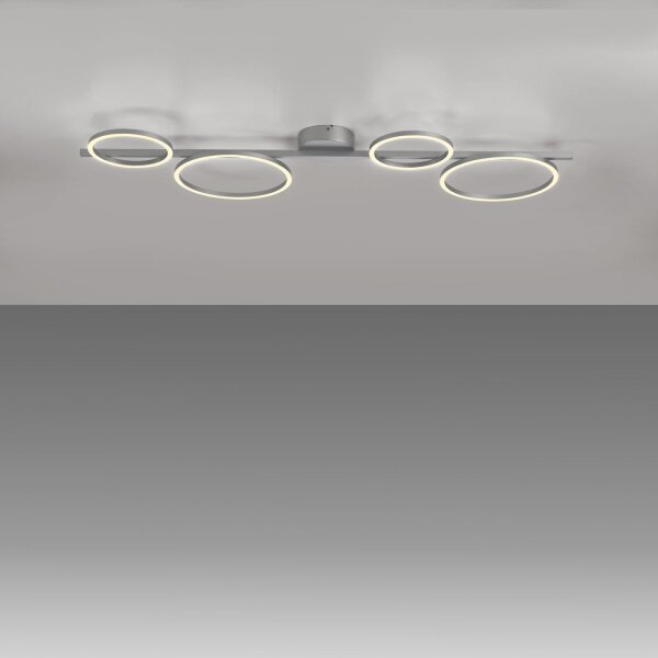 Weiße LED Deckenlampe Metall 120 cm länglich 3000 K