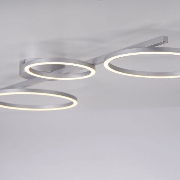 Weiße LED Deckenlampe Metall 120 cm länglich 3000 K