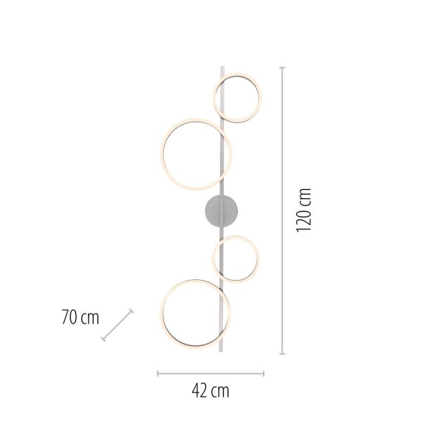 Weiße LED Deckenlampe Metall 120 cm länglich 3000 K