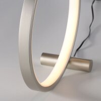 LED Tischlampe Silber Metall Ring H:25,5 cm 3000 K 10 W