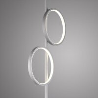 LED Stehleuchte Silber Metall Ringe 151 cm 1290 lm 10 W
