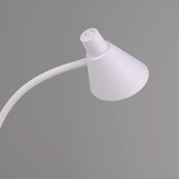 Weiße LED Stehleuchte Metall 150 cm 4 W 3000 K flexibel