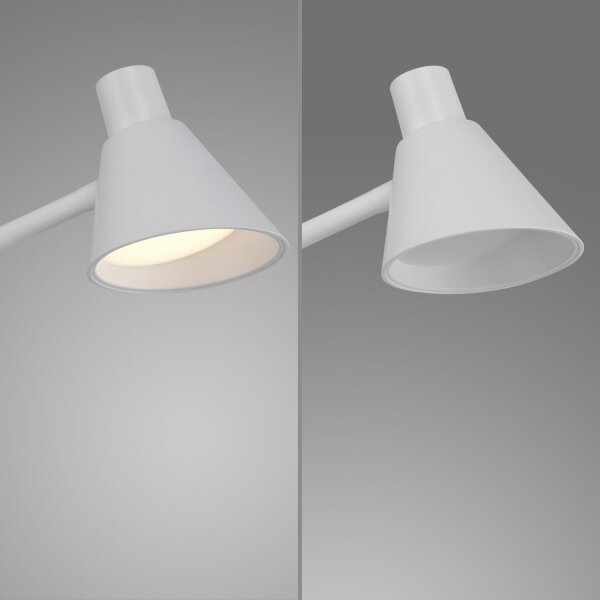 Weiße LED Stehleuchte Metall 150 cm 4 W 3000 K flexibel