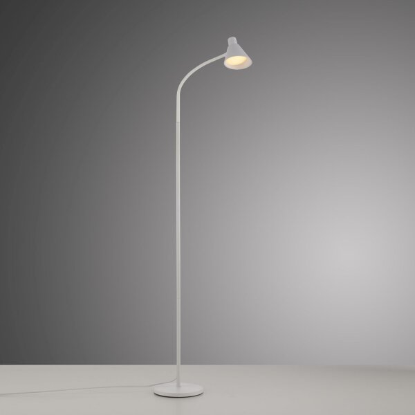Weiße LED Stehleuchte Metall 150 cm 4 W 3000 K flexibel