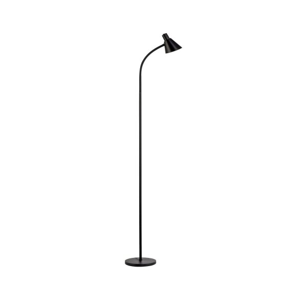 LED Stehleuchte Schwarz Metall 150 cm 3000 K flexibel