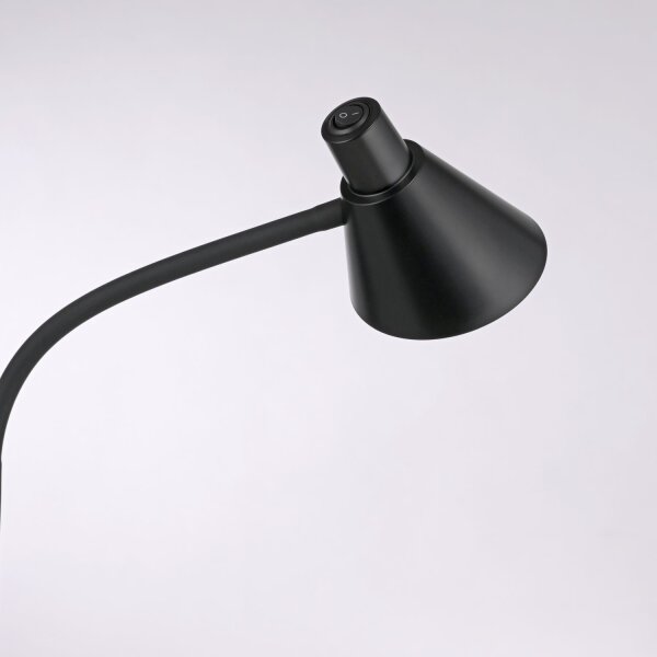 LED Stehleuchte Schwarz Metall 150 cm 3000 K flexibel