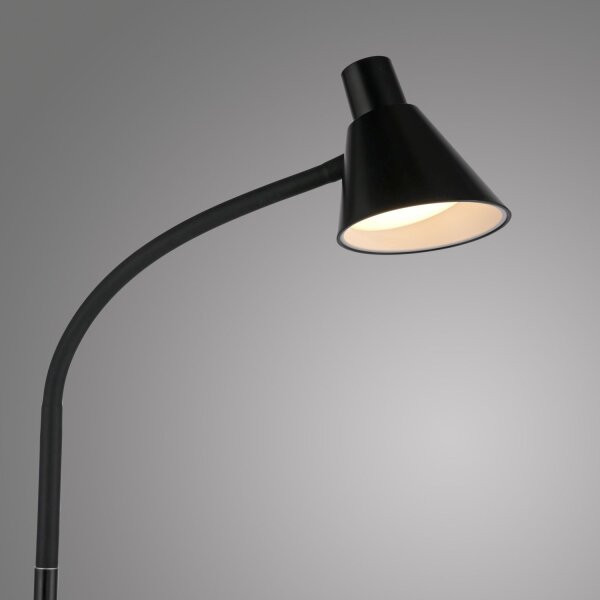 LED Stehleuchte Schwarz Metall 150 cm 3000 K flexibel