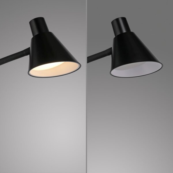 LED Stehleuchte Schwarz Metall 150 cm 3000 K flexibel
