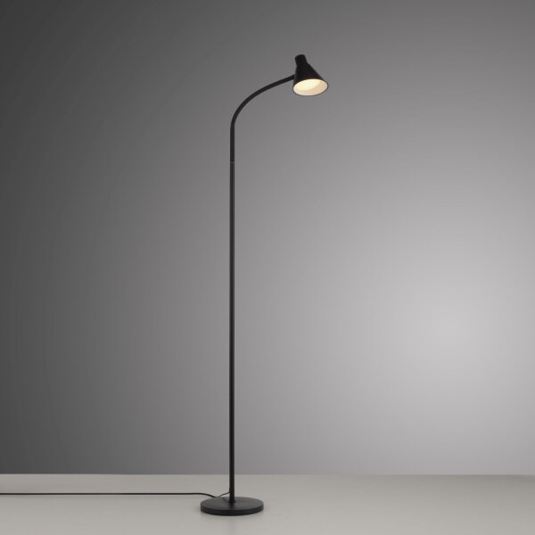 LED Stehleuchte Schwarz Metall 150 cm 3000 K flexibel