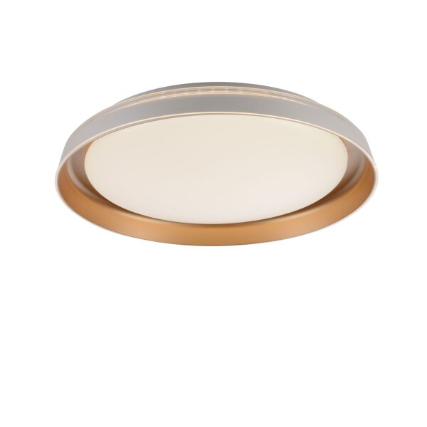 Blendarme LED Deckenlampe Weiß Messing Ø43 cm dimmbar