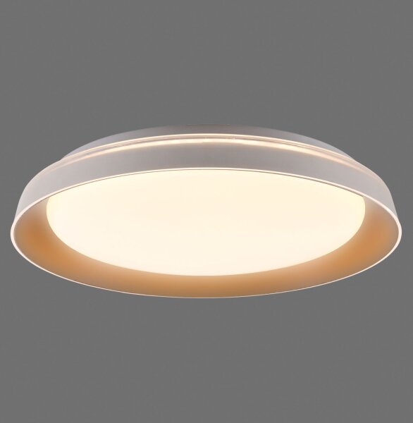 Blendarme LED Deckenlampe Weiß Messing Ø43 cm dimmbar