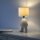 NachtTischlampe Keramik Stoff Teddy 38 cm E27 blendarm