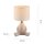 NachtTischlampe Keramik Stoff sitzendes Männchen 32 cm