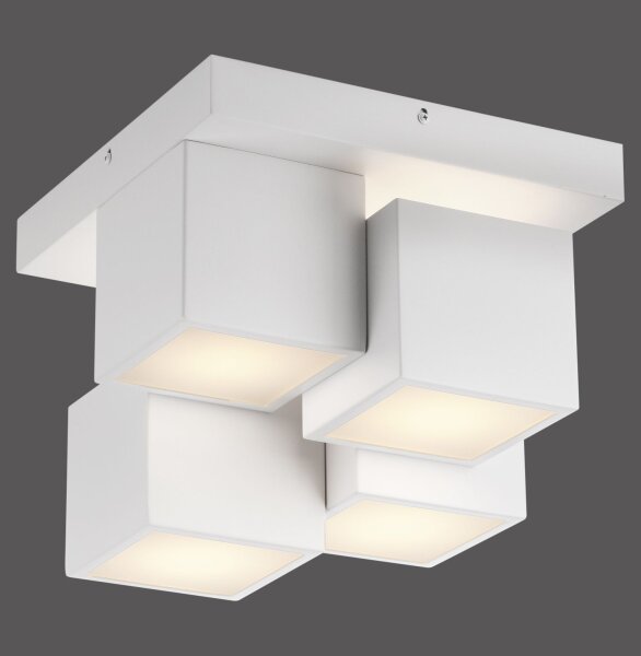 LED Deckenleuchte Metall Würfel B:30 cm 2400 lm 3000 K