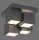 LED Deckenleuchte Metall Würfel B:30 cm 2400 lm Schwarz