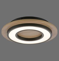 LED Deckenlampe Holz Metall 3000 K wohnlich blendarm