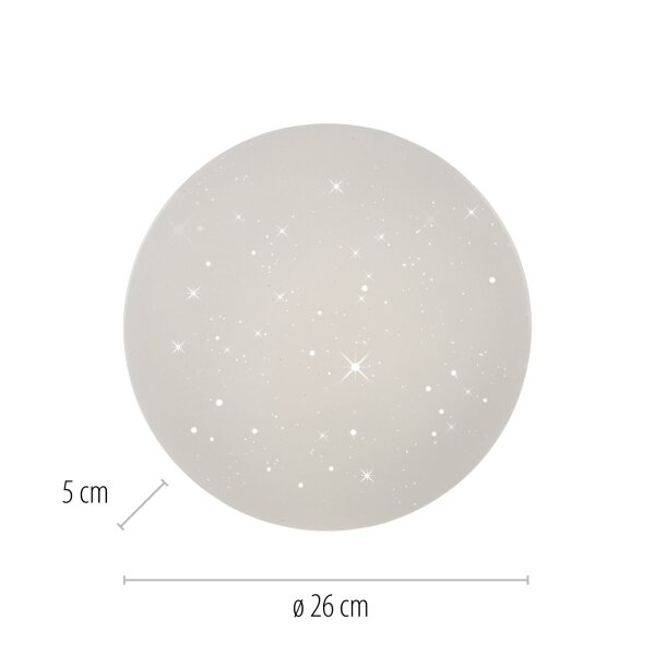 LED Deckenlampe Sternenhimmel Ø26 cm 4000 K neutralweiß