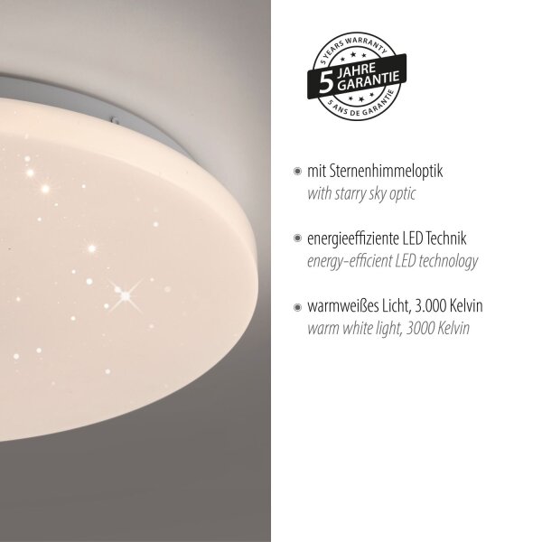 LED Deckenlampe Sternenhimmel Ø34 cm 3000 K warmweiß