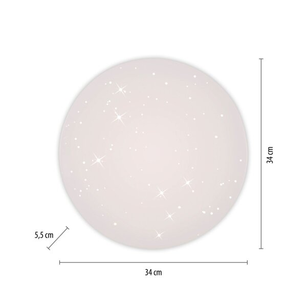 LED Deckenlampe Sternenhimmel Ø34 cm 3000 K warmweiß