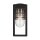 Wandlampe außen H: 33 cm IP44 Schwarz E27 eckig klein