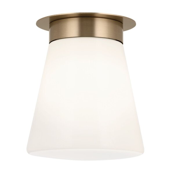 Deckenlampe klein B: 21,6 cm E27 Metall Glas in Bronze Weiß