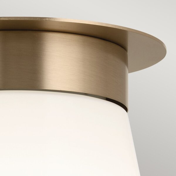 Deckenlampe klein B: 21,6 cm E27 Metall Glas in Bronze Weiß