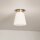 Deckenlampe klein B: 21,6 cm E27 Metall Glas in Bronze Weiß