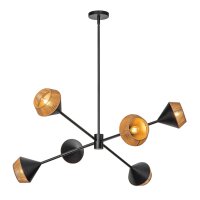 Hängeleuchte Metall Seil H: max. 162,5 cm Schwarz...