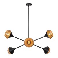 Hängeleuchte Metall Seil H: max. 162,5 cm Schwarz...