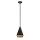 Pendelleuchte Metall Seil D: 18,1 cm Höhenverstellbar E27