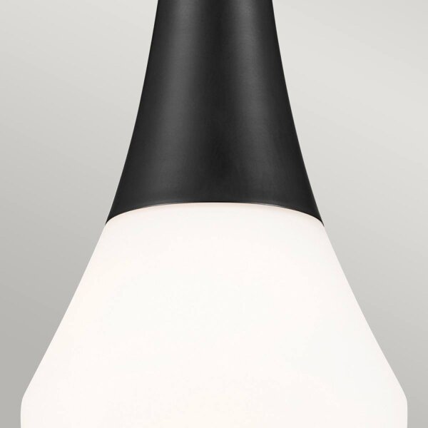 Pendelleuchte Glasschirm schmal Ø 17,8 cm H: max. 144,5 cm E27