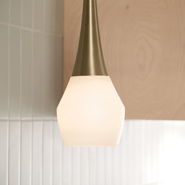 Hängelampe Glas Metall E27 H: max. 144,5 cm Modern