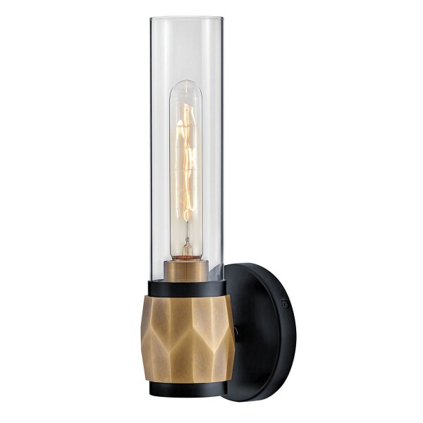 Wandlampe Bad 34,6 cm hoch IP44 E27 Modern Metall Glas