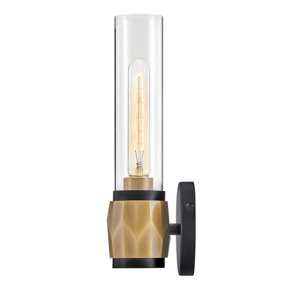 Wandlampe Bad 34,6 cm hoch IP44 E27 Modern Metall Glas