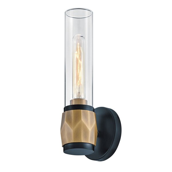 Wandlampe Bad 34,6 cm hoch IP44 E27 Modern Metall Glas