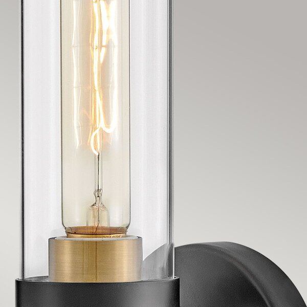 Wandlampe Bad 34,6 cm hoch IP44 E27 Modern Metall Glas