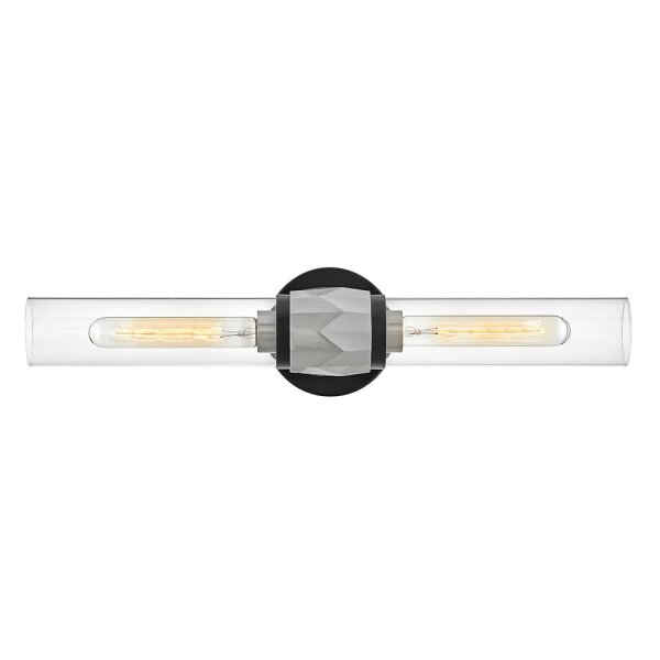 Badezimmerleuchte Metall Glas B: 56,5 cm IP44 E27 2-flammig