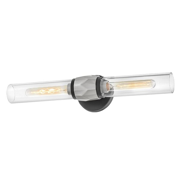 Badezimmerleuchte Metall Glas B: 56,5 cm IP44 E27 2-flammig