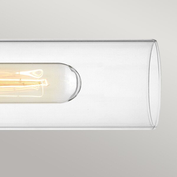 Badezimmerleuchte Metall Glas B: 56,5 cm IP44 E27 2-flammig