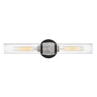Badezimmerleuchte Metall Glas B: 56,5 cm IP44 E27 2-flammig