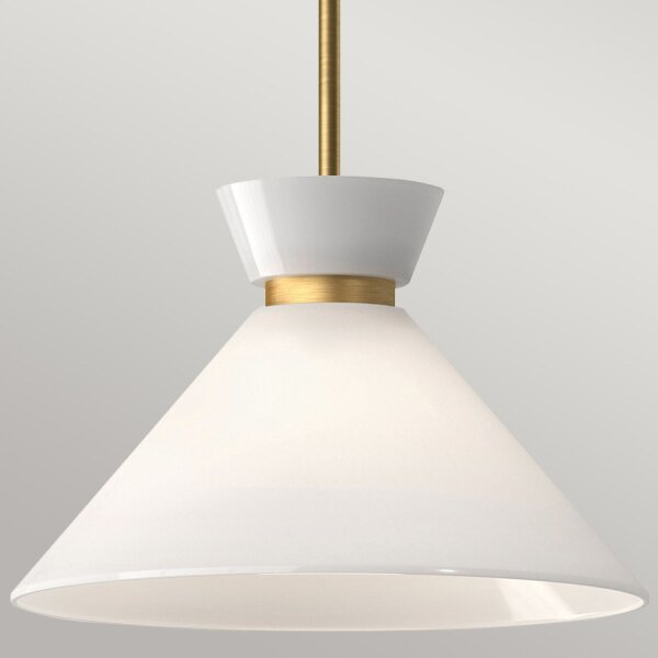 Hängelampe Retro Ø 35,8 cm Metall Glas E27 verstellbar in Gold