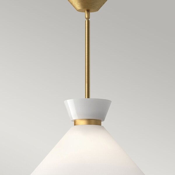 Hängelampe Retro Ø 35,8 cm Metall Glas E27 verstellbar in Gold