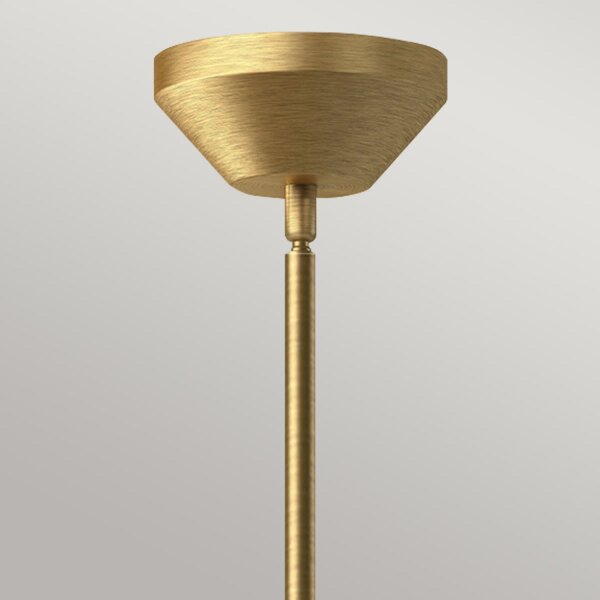 Hängelampe Retro Ø 35,8 cm Metall Glas E27 verstellbar in Gold