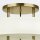 Deckenlampe rund Ø 50,8 cm 3x E27 Metall Stoff in Messing Weiß