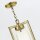 Kronleuchter Metall Stoff 62,9 cm breit 4x E27 mit Schirm