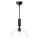 Pendelleuchte Metall Glas rund D: 30,5 cm Schwarz E27
