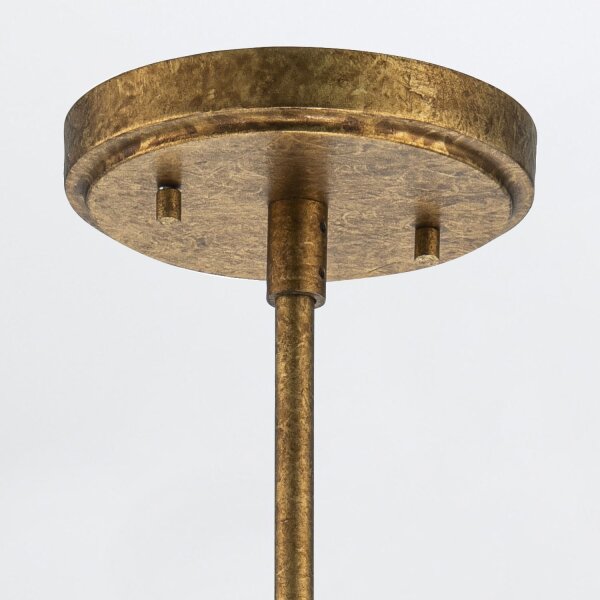 Deckenleuchte Metall Glas in Gold Antik Weiß E27 verstellbar
