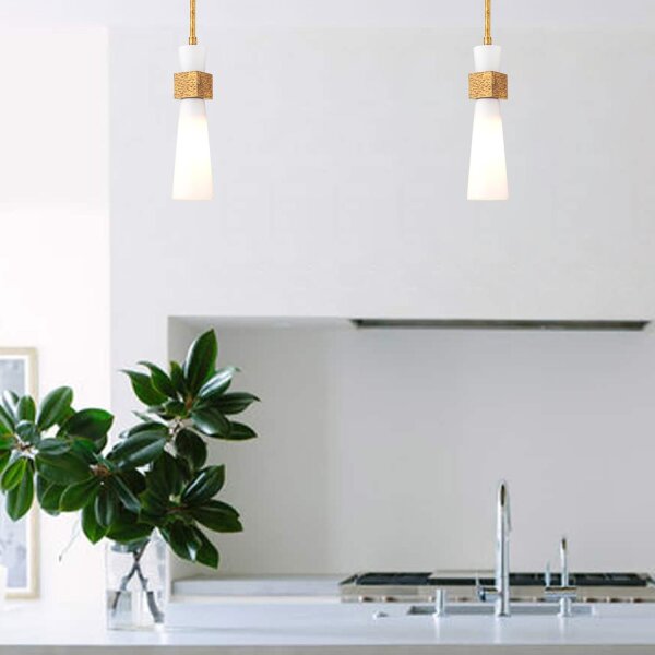 Deckenleuchte Metall Glas in Gold Antik Weiß E27 verstellbar