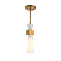 Deckenleuchte Metall Glas in Gold Antik Weiß E27...